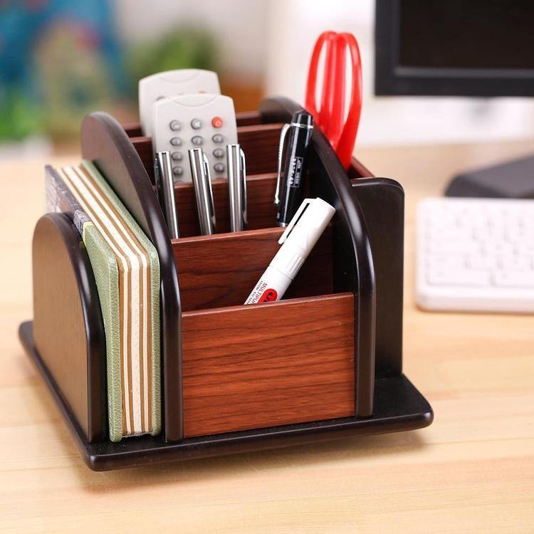 Wood Rotating Remote/Office Supply Organizer - MyGift
