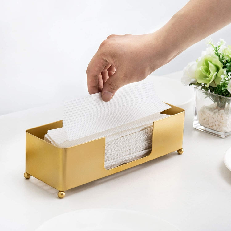 Brass Tone Metal Tabletop Commercial Paper Towel Holder Dispenser