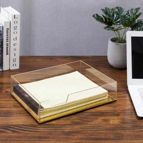 Gold Acrylic Desktop Tray