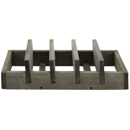 Vintage Gray Solid Wood Pan & Pot Organizer Rack-MyGift