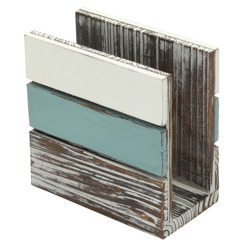Multicolored Torched Wood Napkin Holder-MyGift