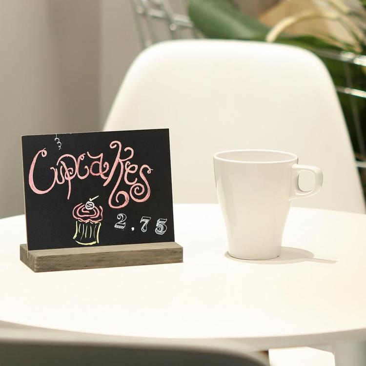 Mini Chalkboard Signs w/ Rustic Wood Stands, Set of 6