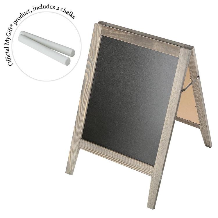 Rustic Wooden Freestanding A-Frame Double-Sided Chalkboard Sidewalk Sign - MyGift Enterprise LLC