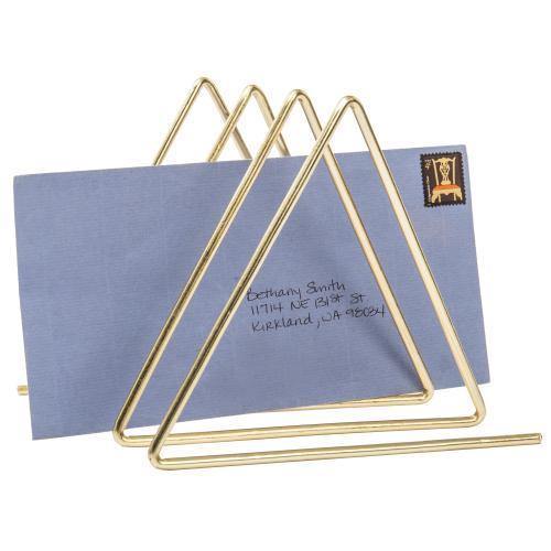 Triangular Brass Tone Wire Magazine/Mail/File Sorter - MyGift