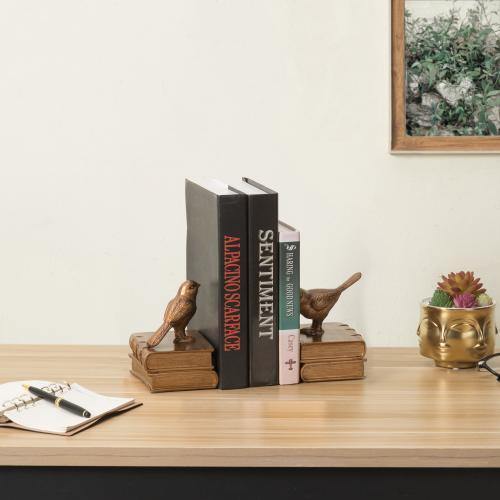 Vintage Brass Bird Bookends - MyGift