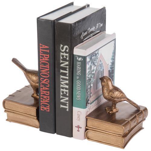 Vintage Brass Bird Bookends