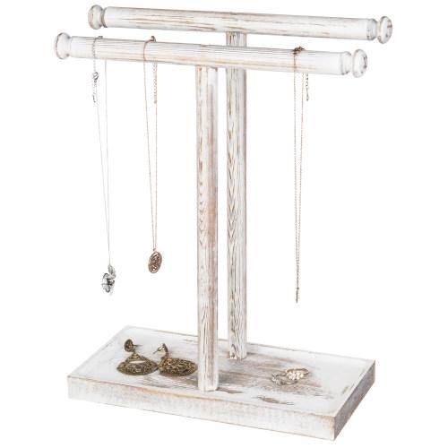 Whitewashed Wood Countertop Hand Towel Stand - MyGift